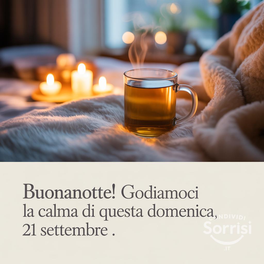 Buonanotte! Godiamoci la calma di questa domenica, 21 settembre .