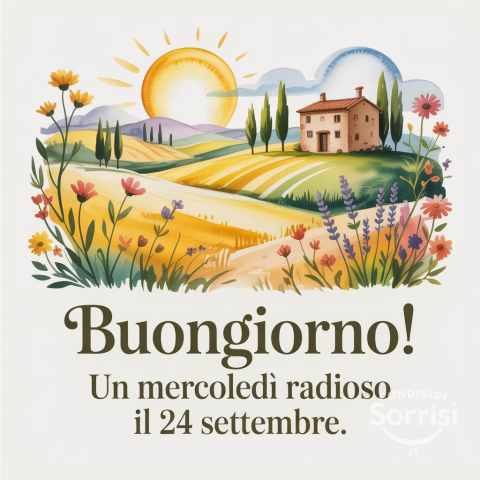Buongiorno e Buona Mercoledì 24 Settembre 2025!