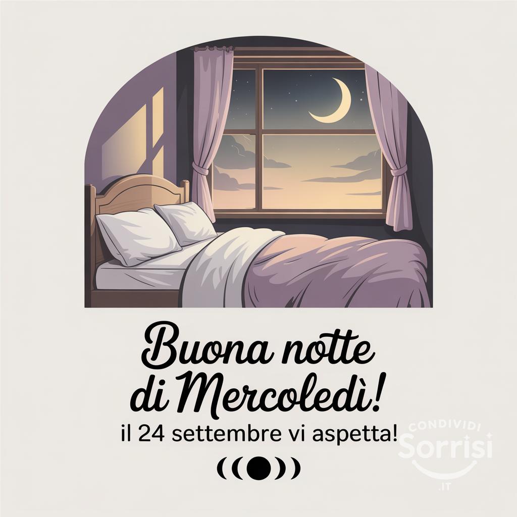 Buona notte di mercoledì! Il 24 settembre  vi aspetta!