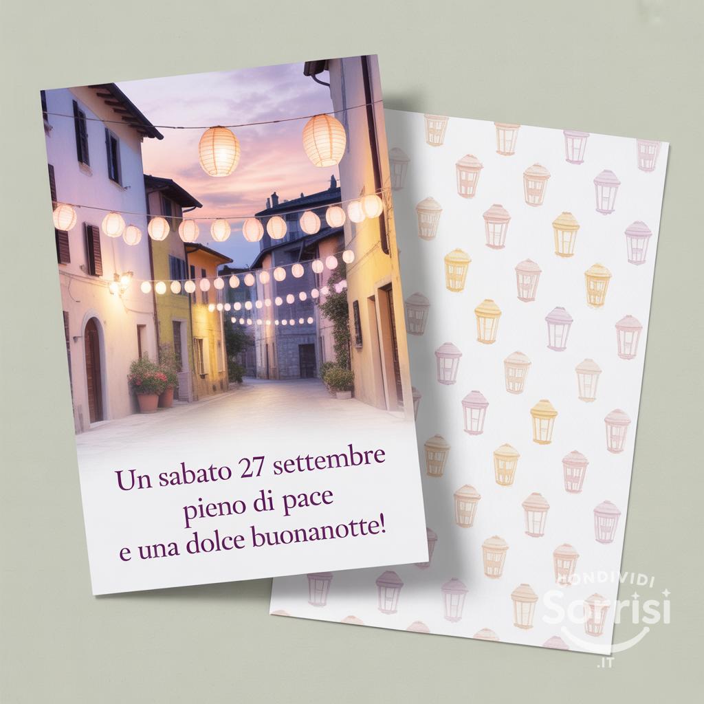 Un sabato 27 settembre  pieno di pace e una dolce buonanotte!