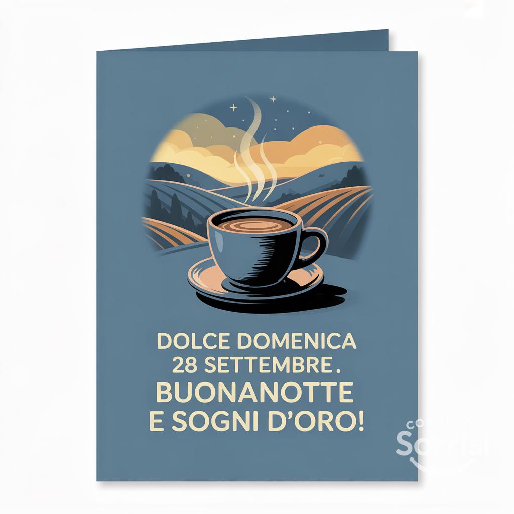 Dolce domenica 28 settembre . Buonanotte e sogni d'oro!
