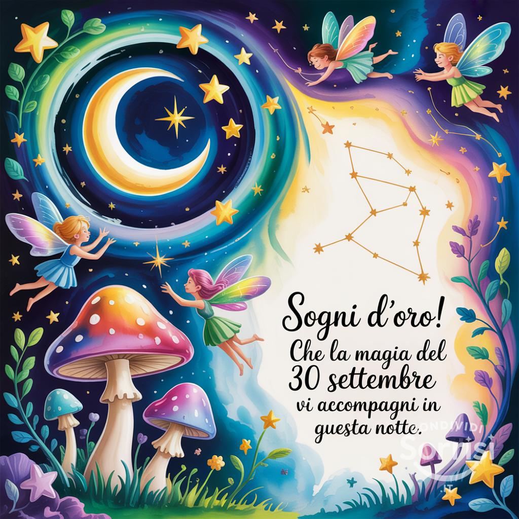Sogni d'oro! Che la magia del 30 settembre  vi accompagni in questa notte.