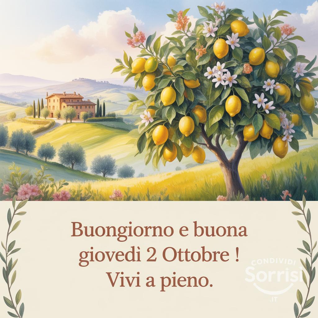 Buongiorno e buona giovedì 2 ottobre ! Vivi a pieno.