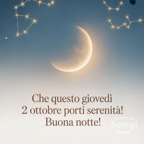 Serena Notte del Giovedì 2 Ottobre 2025!