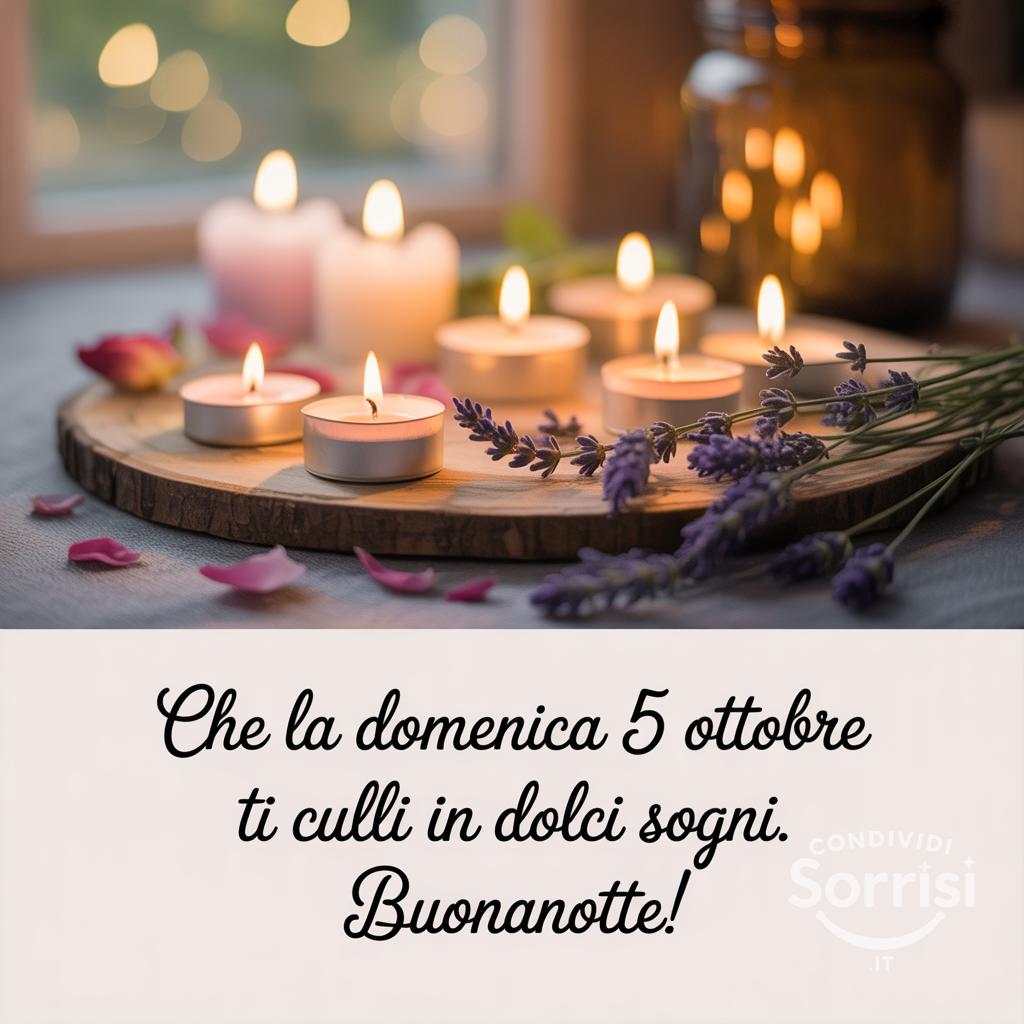 Che la domenica 5 ottobre  ti culli in dolci sogni. Buonanotte!