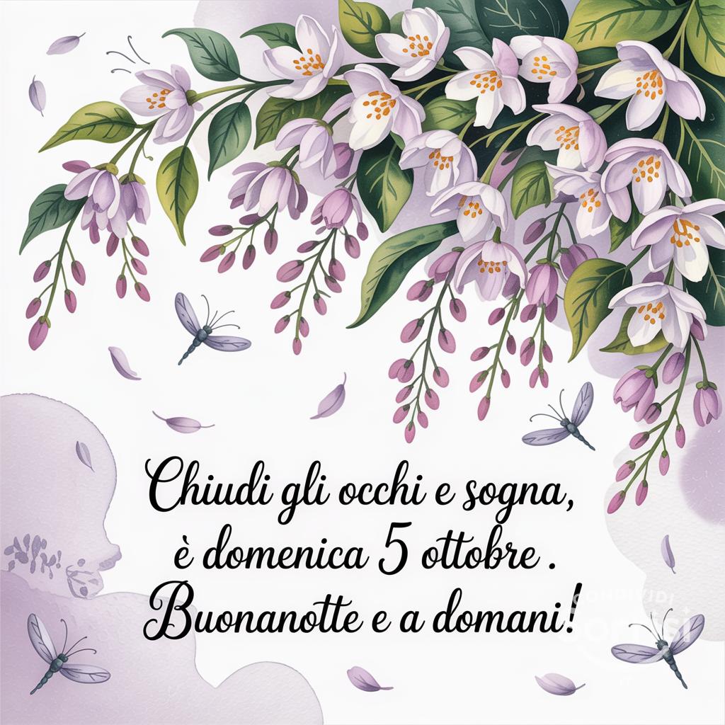 Chiudi gli occhi e sogna, è domenica 5 ottobre . Buonanotte e a domani!