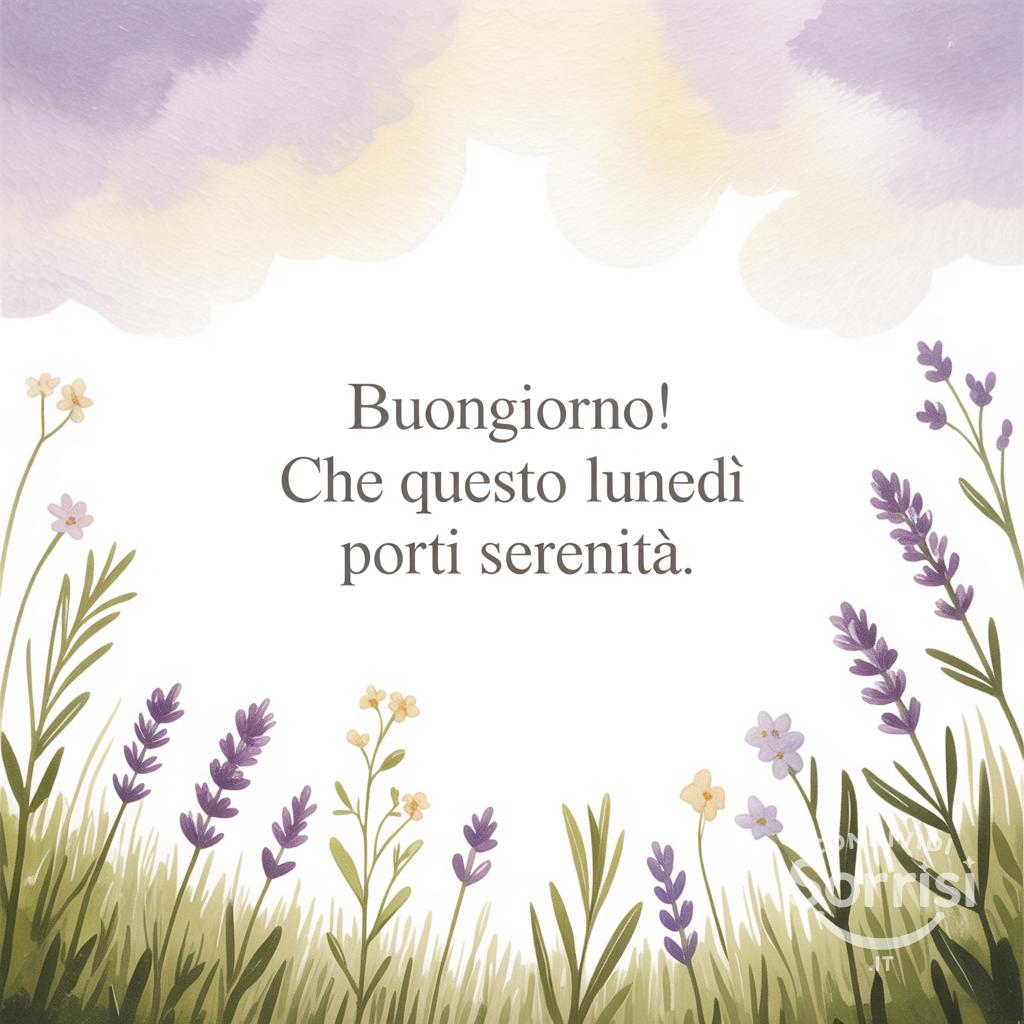Buongiorno! Che questo lunedì porti serenità.