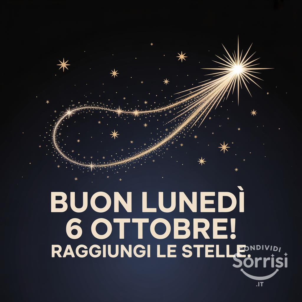 Buon lunedì 6 ottobre! Raggiungi le stelle.