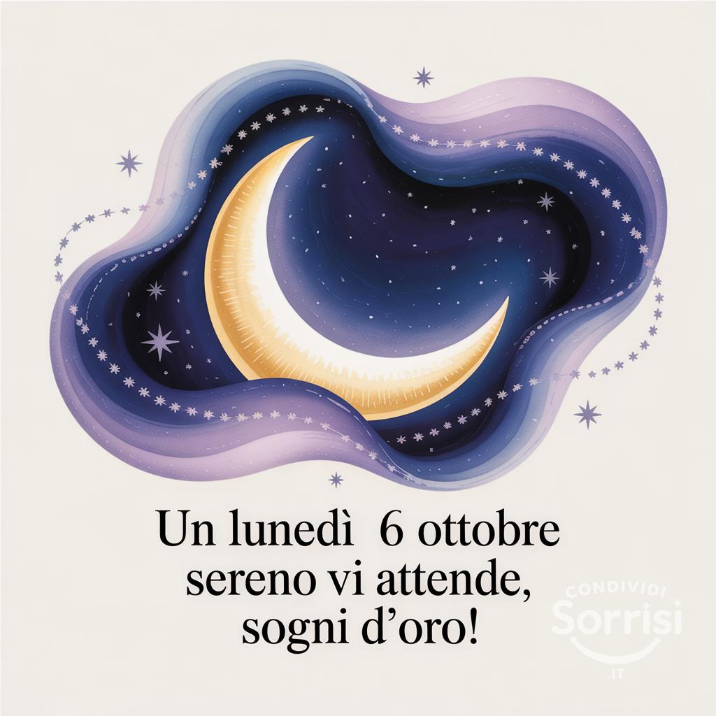 Un lunedì 6 ottobre  sereno vi attende, sogni d'oro!