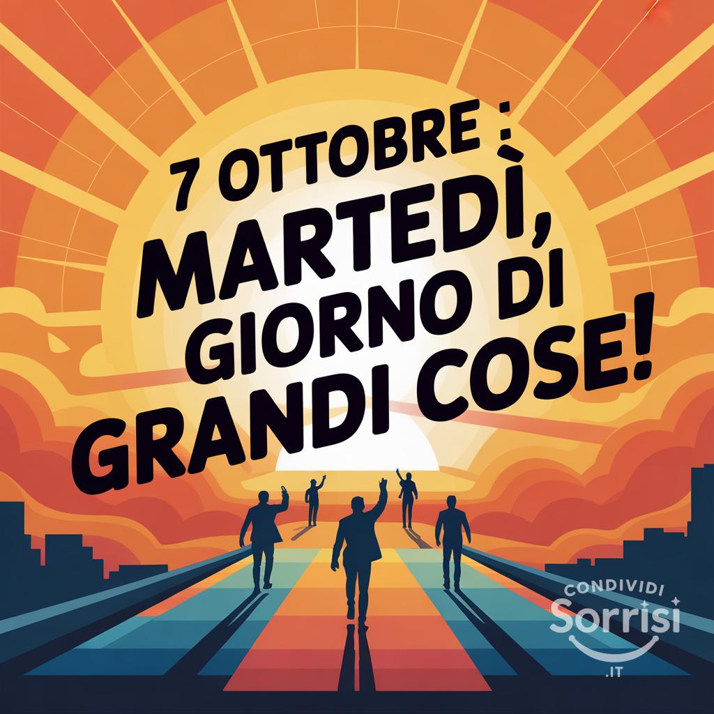 7 ottobre : martedì, giorno di grandi cose!