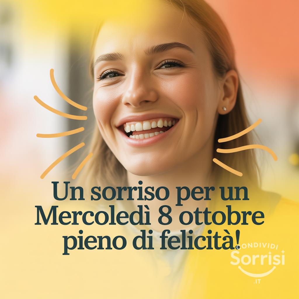 Un sorriso per un mercoledì 8 ottobre  pieno di felicità!