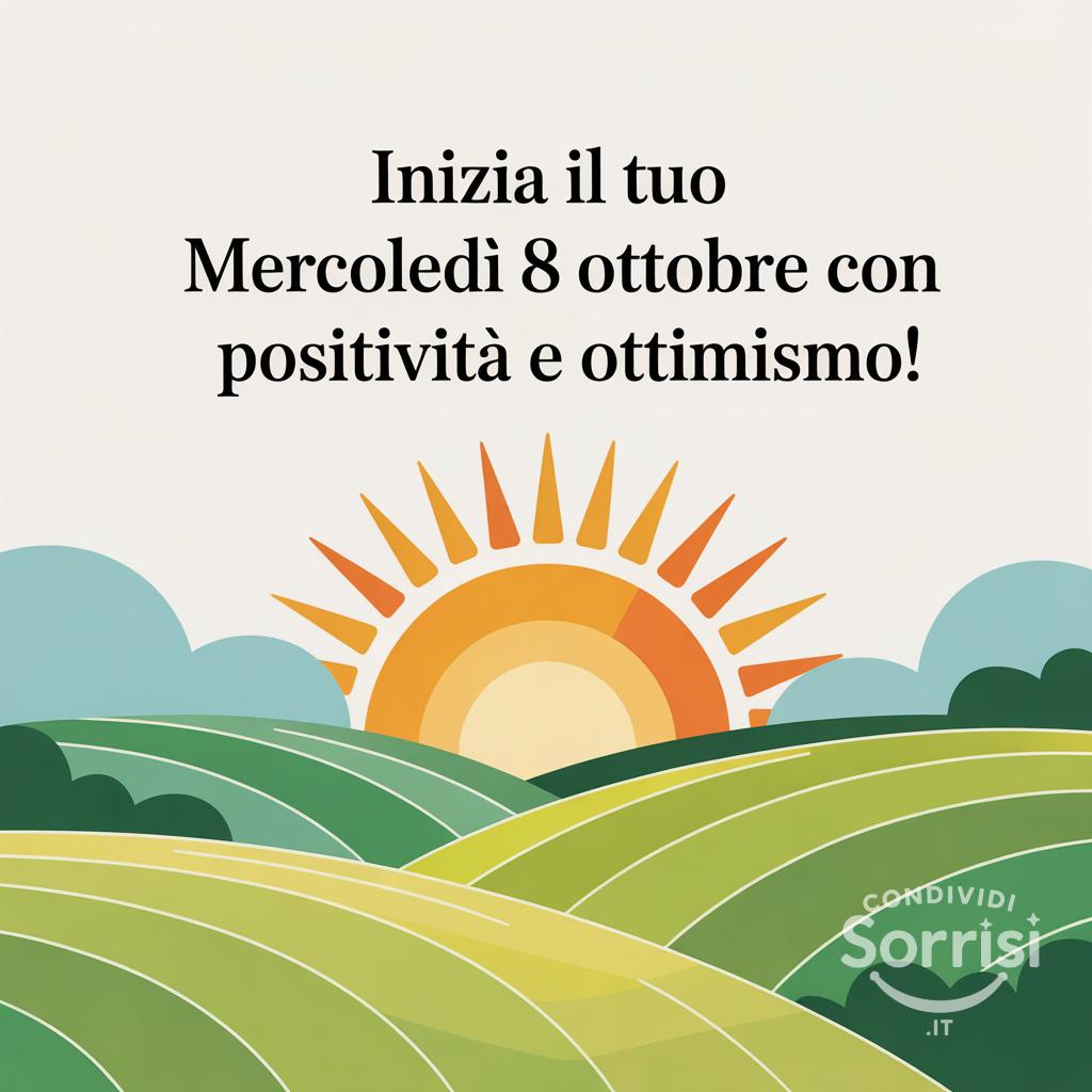 Inizia il tuo mercoledì 8 ottobre  con positività e ottimismo!