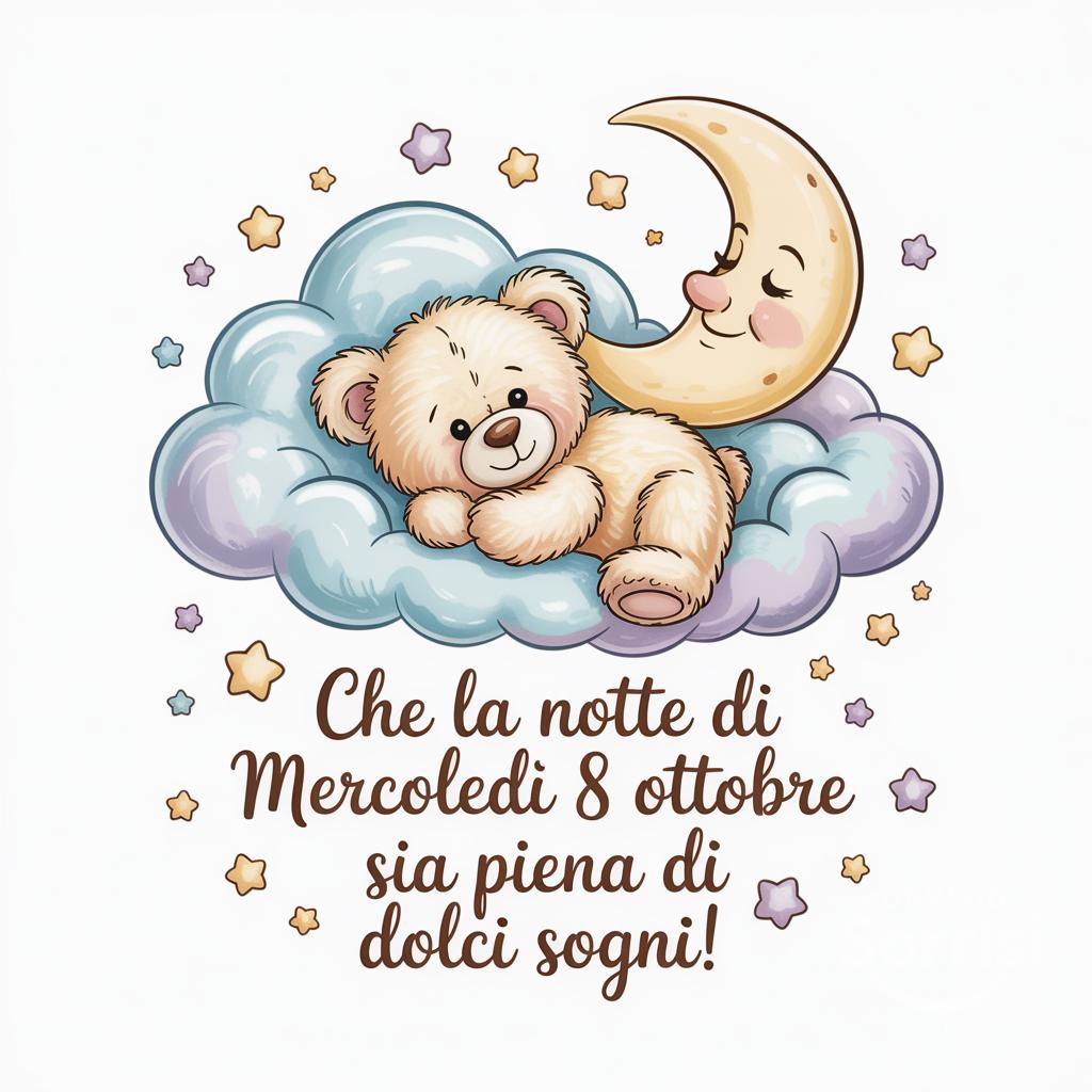 Che la notte di mercoledì 8 ottobre  sia piena di dolci sogni!