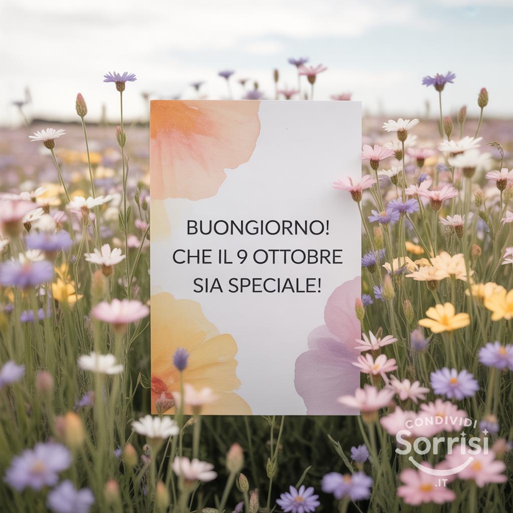 Buongiorno! Che il 9 ottobre  sia speciale!