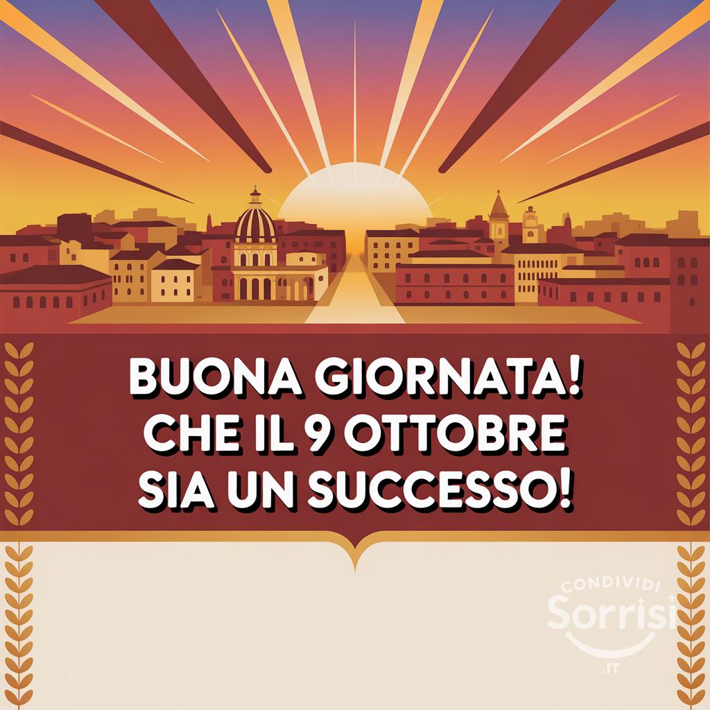 Buona giornata! Che il 9 ottobre  sia un successo!