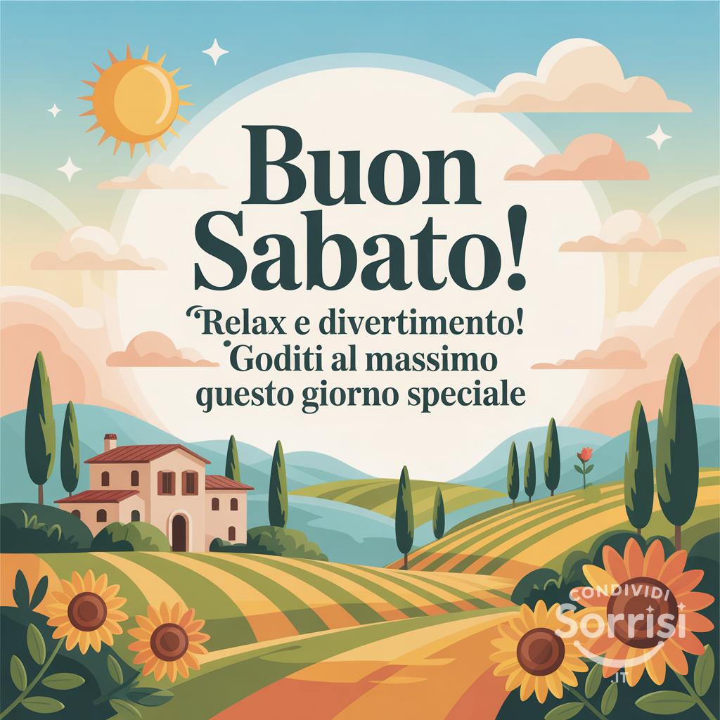 Buon sabato! Relax e divertimento! Goditi al massimo questo giorno speciale