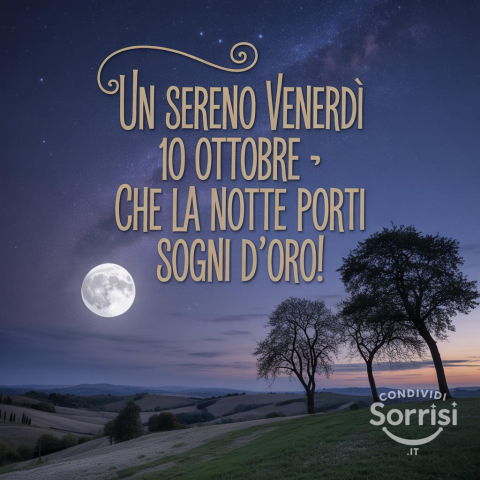 Serena Notte di Venerdì 10 Ottobre 2025!