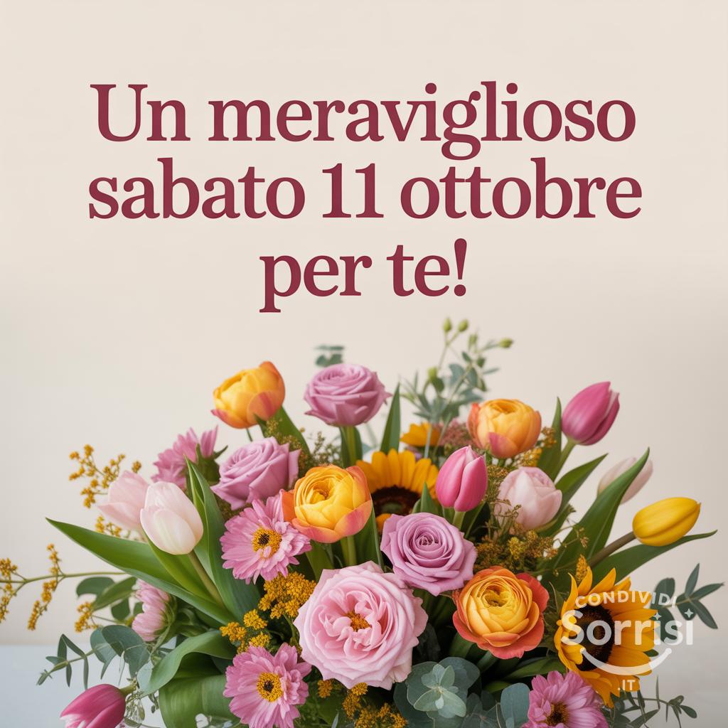 Un meraviglioso sabato 11 ottobre  per te!