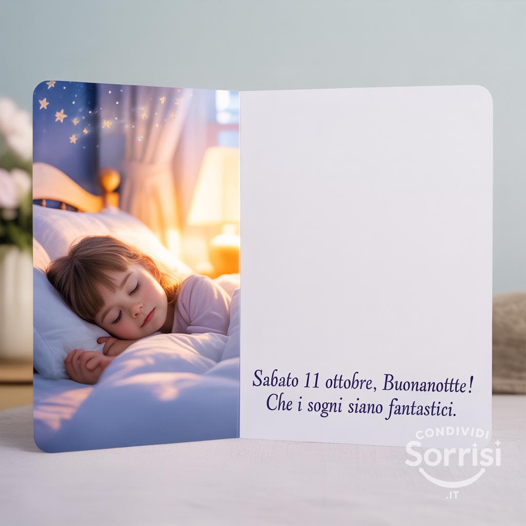 Sabato 11 ottobre , buonanotte! Che i sogni siano fantastici.