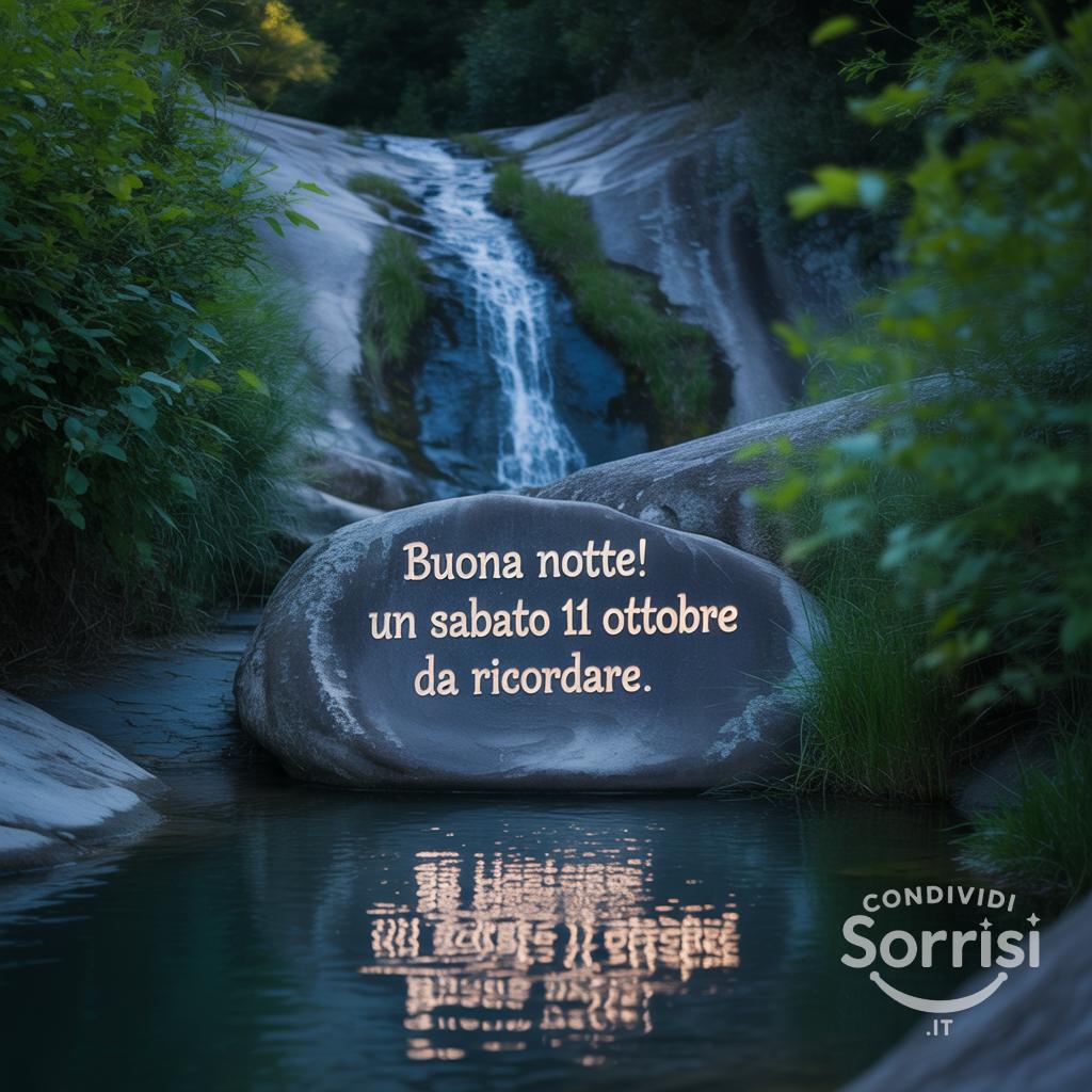 Buona notte! Un sabato 11 ottobre  da ricordare.