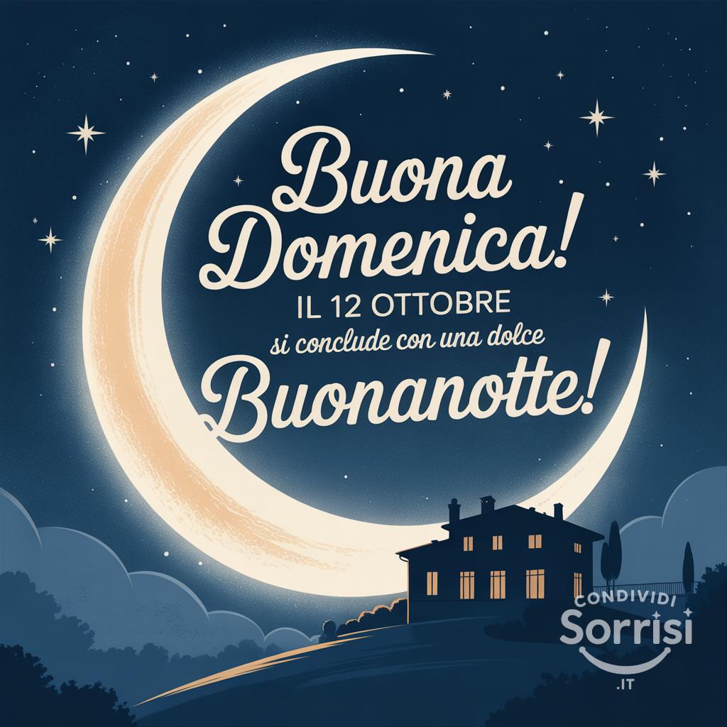 Buona domenica! Il 12 ottobre  si conclude con una dolce buonanotte!