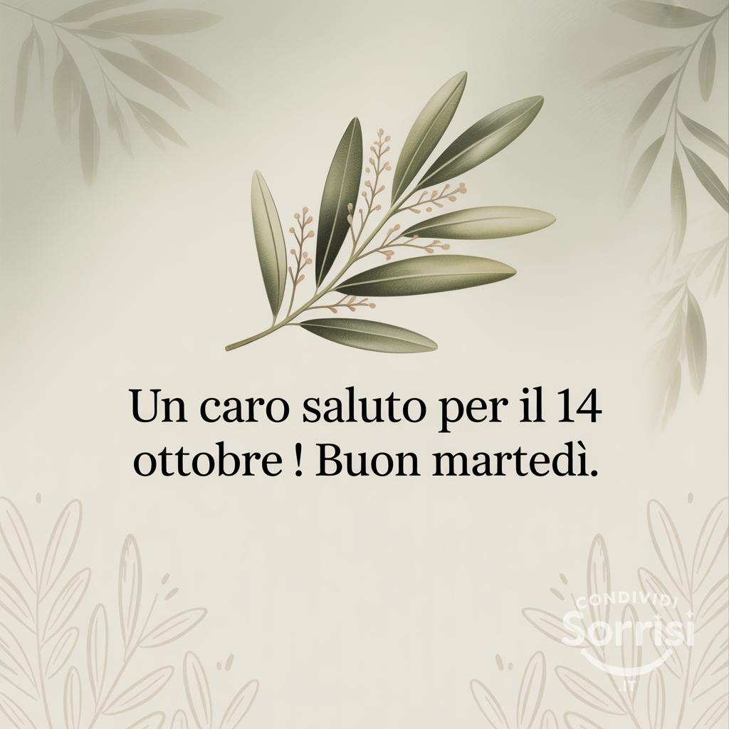 Un caro saluto per il 14 ottobre ! Buon martedì.