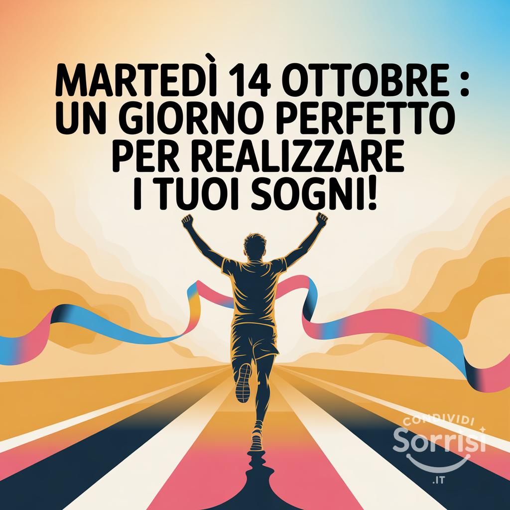 Martedì 14 ottobre : un giorno perfetto per realizzare i tuoi sogni!