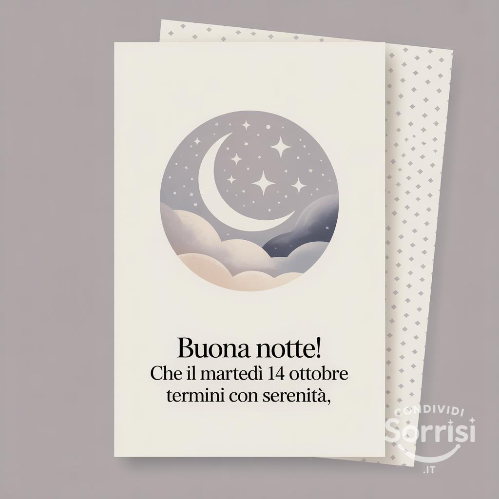 Buona notte! Che il martedì 14 ottobre  termini con serenità.