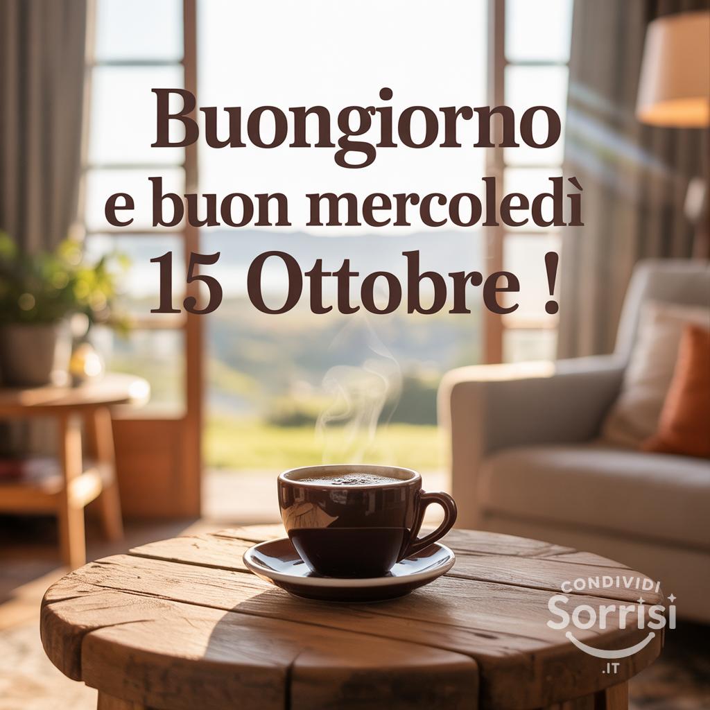 Buongiorno e buon mercoledì 15 ottobre !