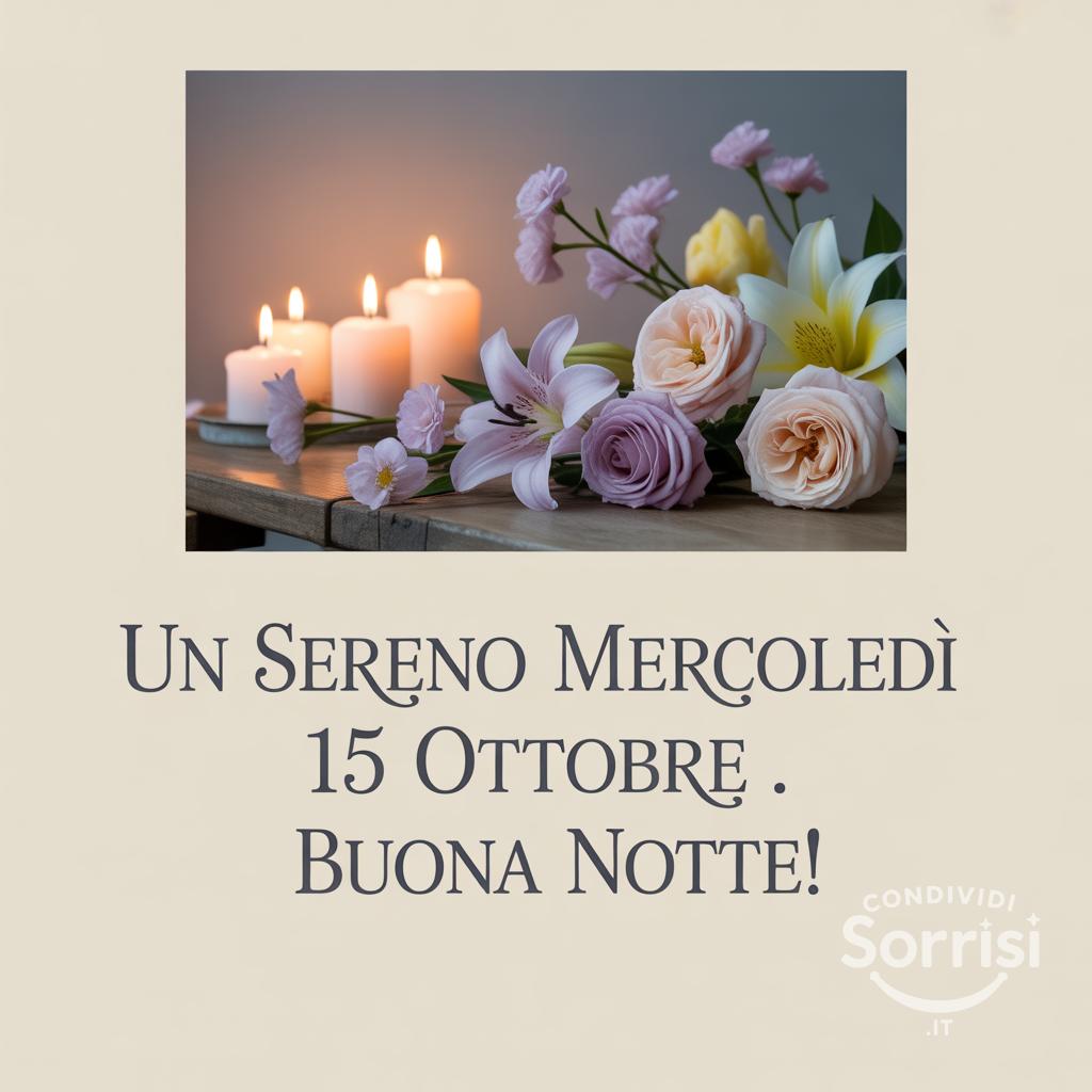 Un sereno mercoledì 15 ottobre . Buona notte!