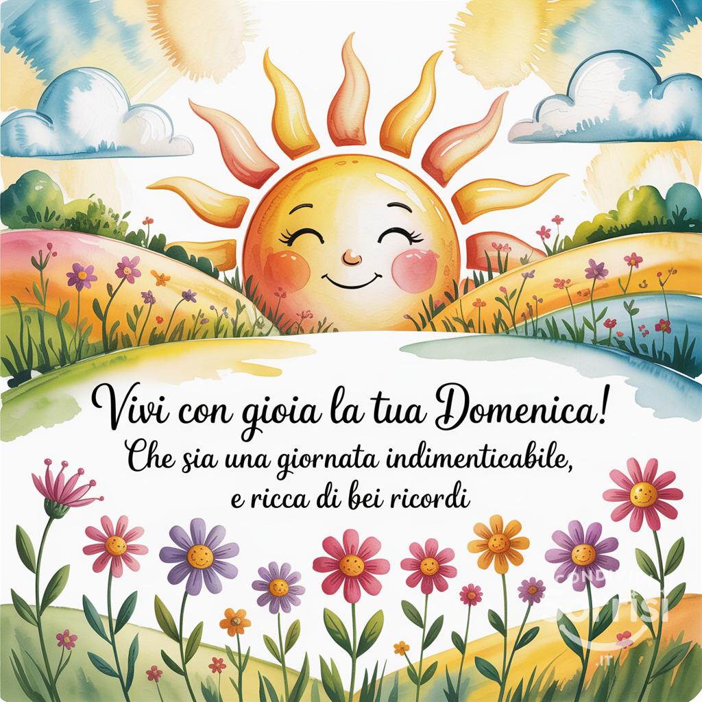 Vivi con gioia la tua domenica! Che sia una giornata indimenticabile e ricca di bei ricordi