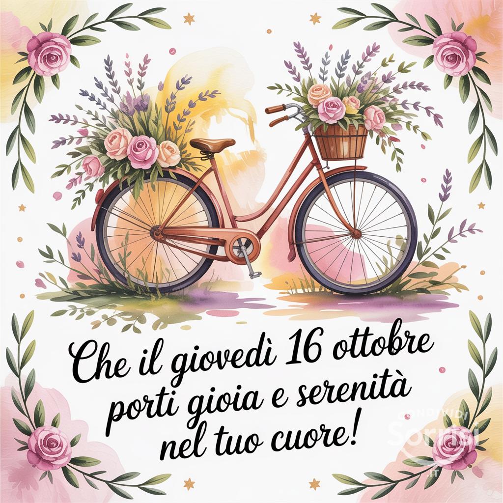 Che il giovedì 16 ottobre  porti gioia e serenità nel tuo cuore!