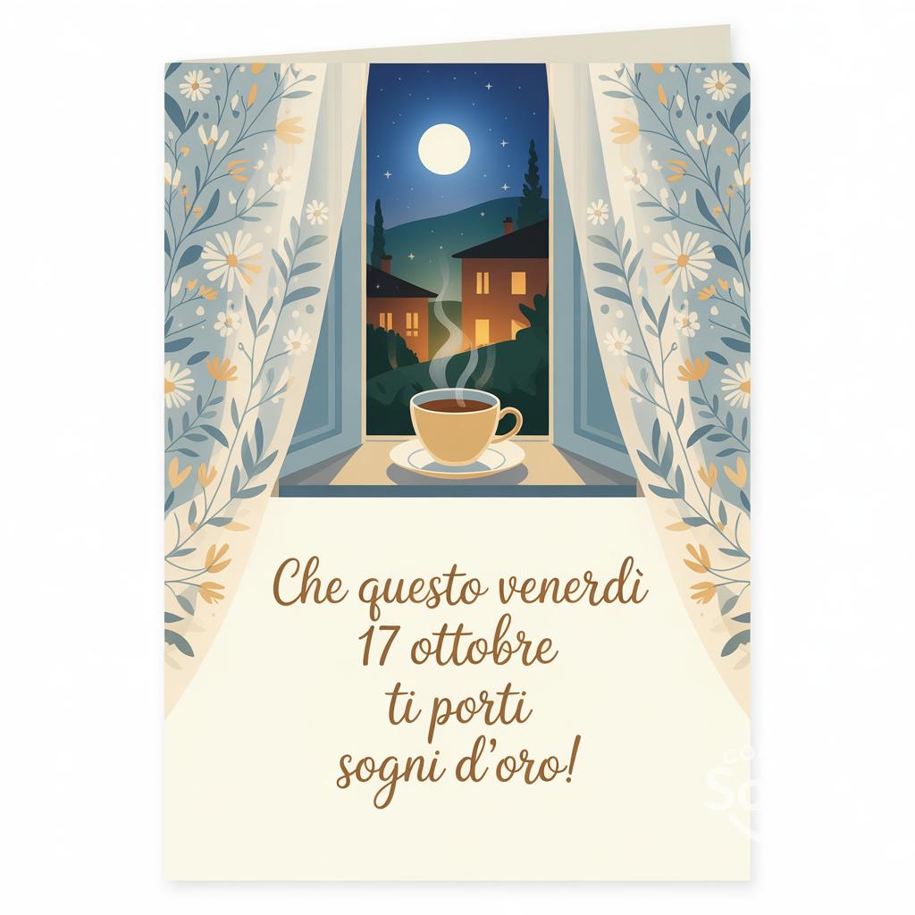 Che questo venerdì 17 ottobre  ti porti sogni d'oro!