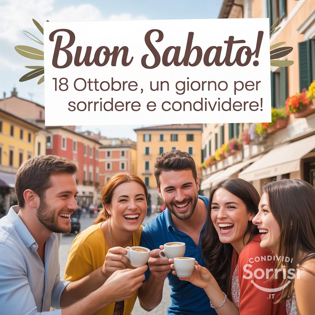 Buon sabato! 18 ottobre , un giorno per sorridere e condividere!