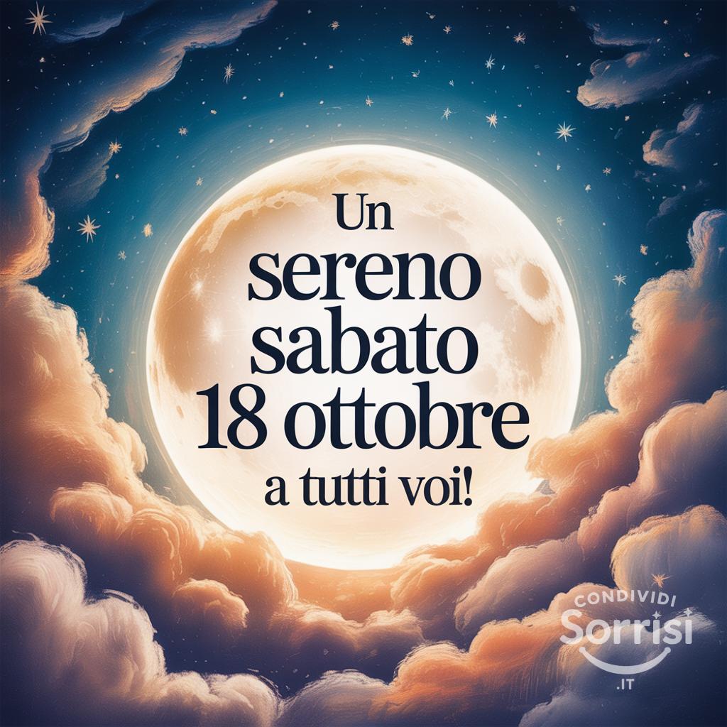 Un sereno sabato 18 ottobre  a tutti voi!
