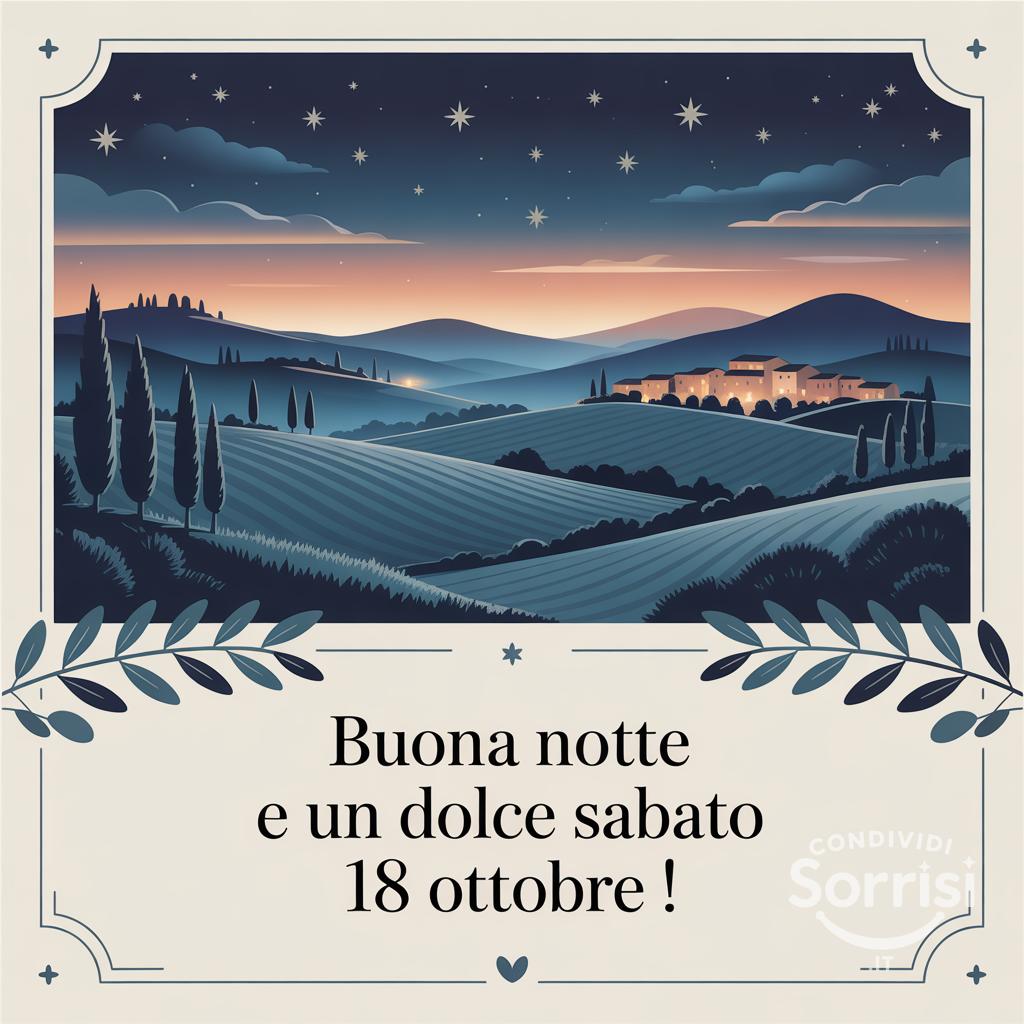 Buona notte e un dolce sabato 18 ottobre !