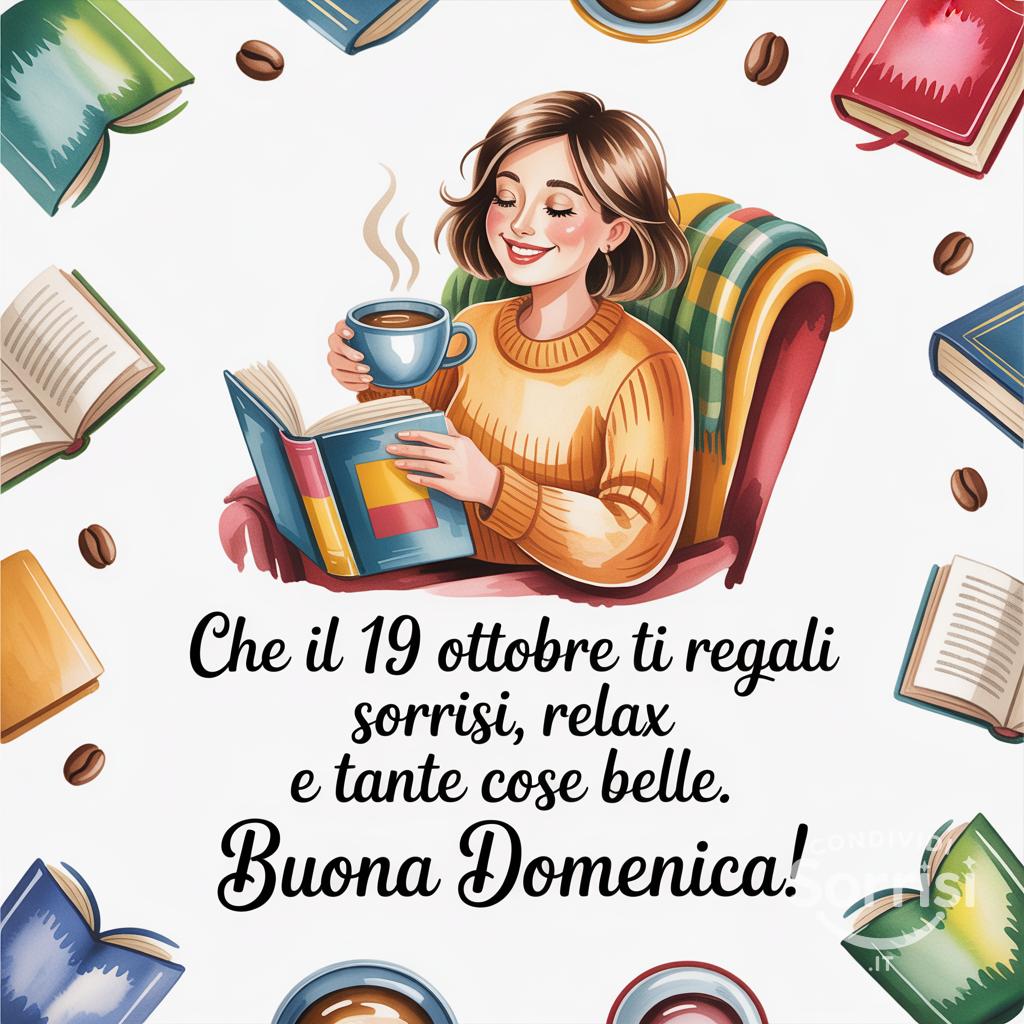 Che il 19 ottobre  ti regali sorrisi, relax e tante cose belle. Buona domenica!