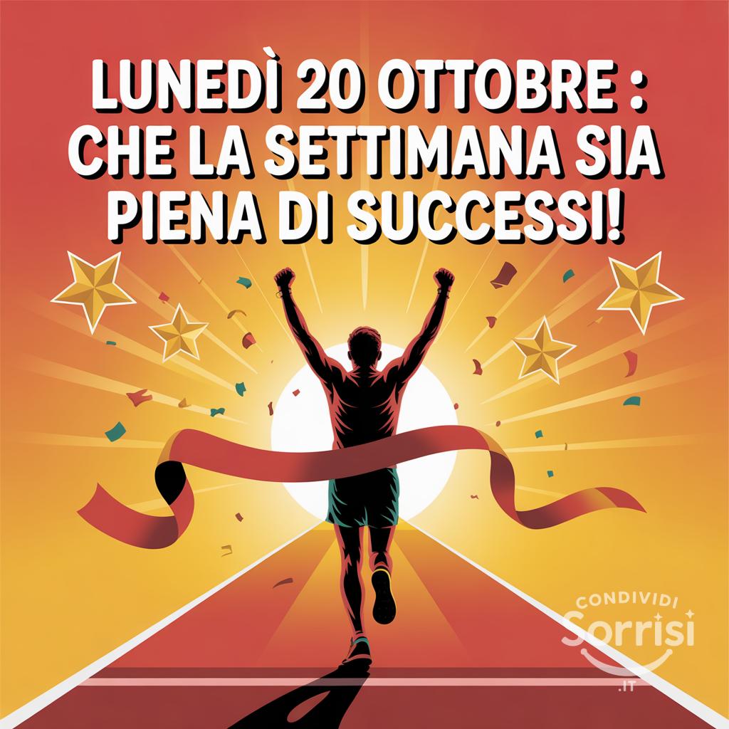 Lunedì 20 ottobre : che la settimana sia piena di successi!