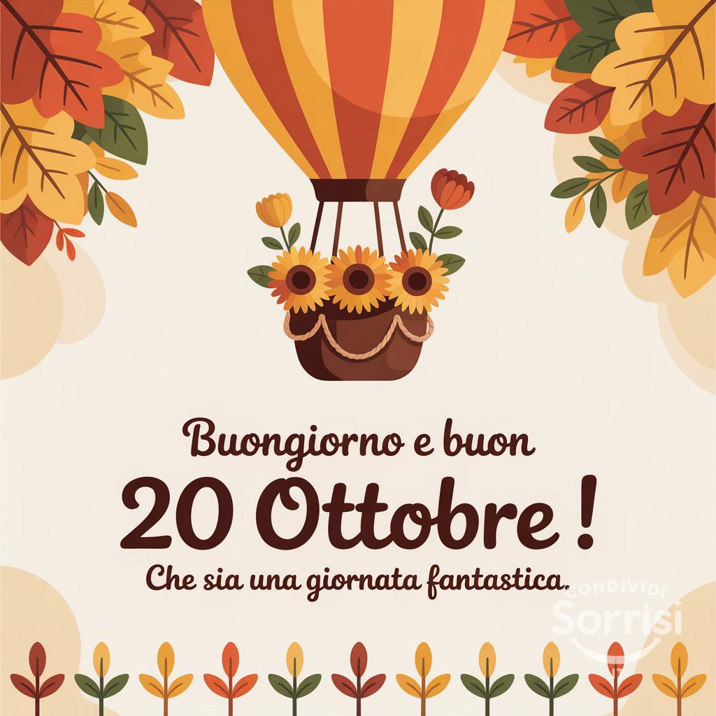 Buongiorno e buon 20 ottobre !  Che sia una giornata fantastica.