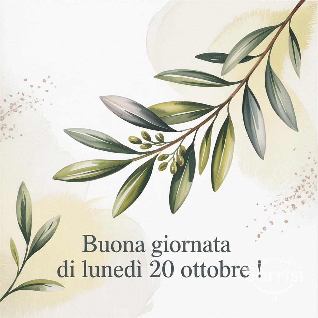 Buona giornata di lunedì 20 ottobre !