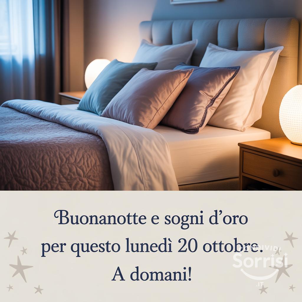 Buonanotte e sogni d'oro per questo lunedì 20 ottobre . A domani!
