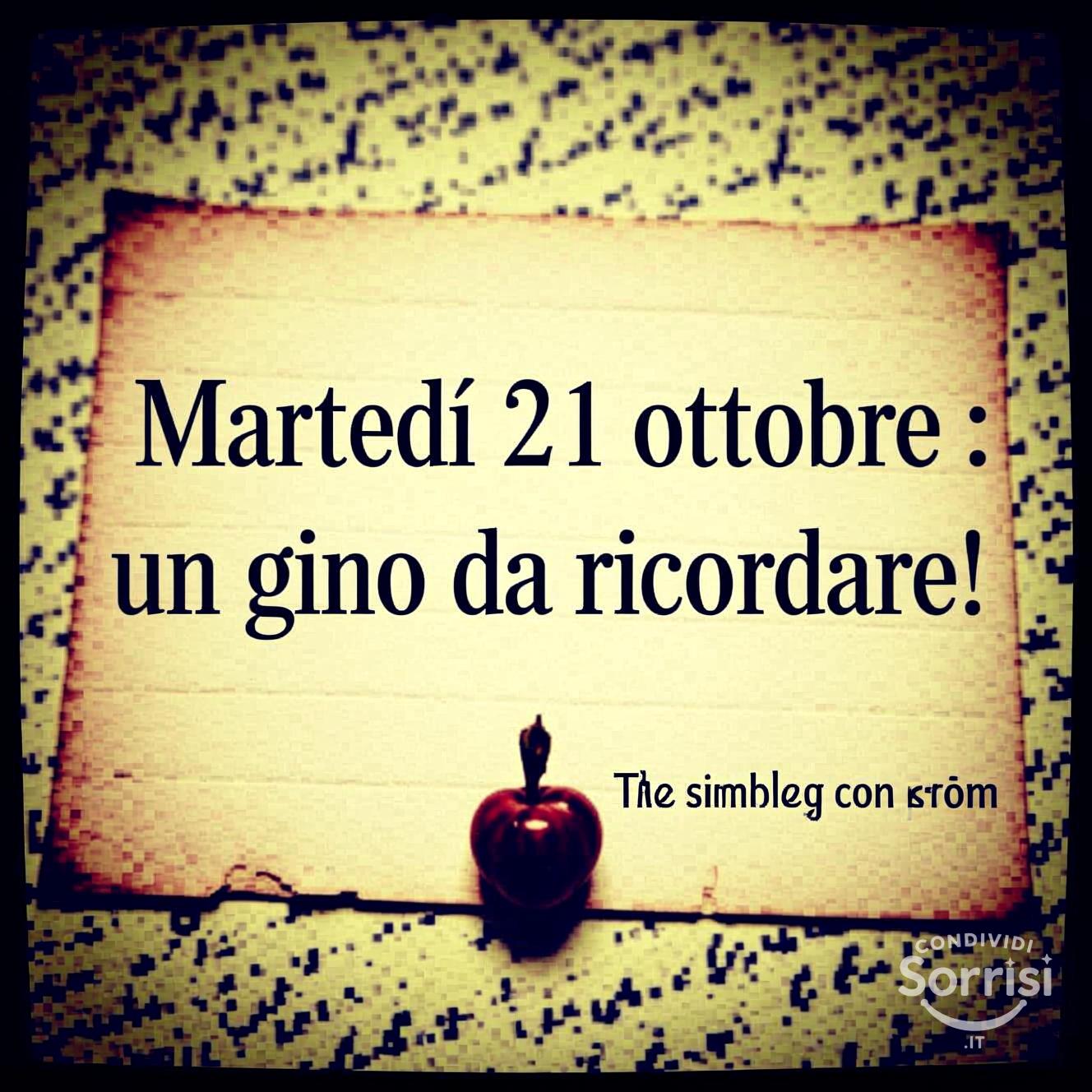 Martedì 21 ottobre : un giorno da ricordare!