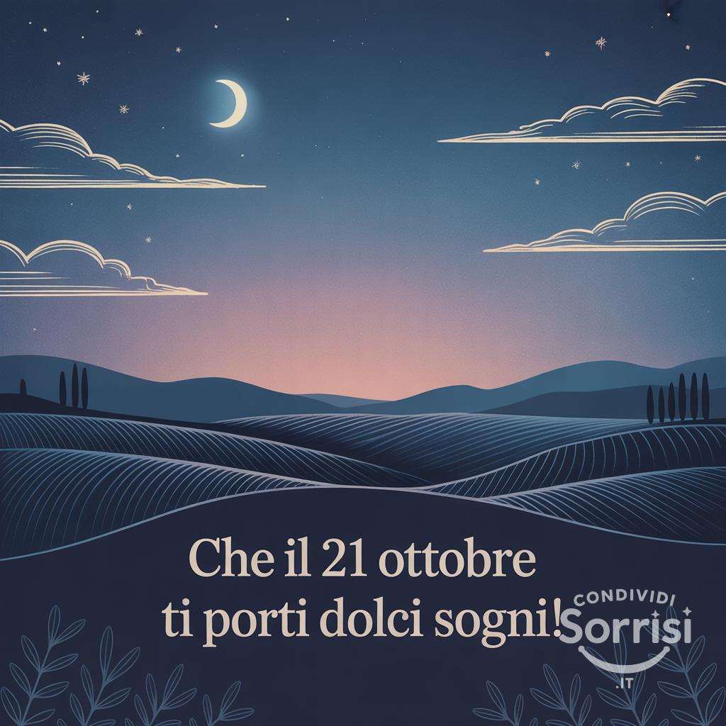 Che il 21 ottobre  ti porti dolci sogni!