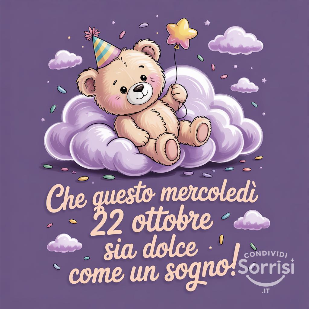 Che questo mercoledì 22 ottobre  sia dolce come un sogno!