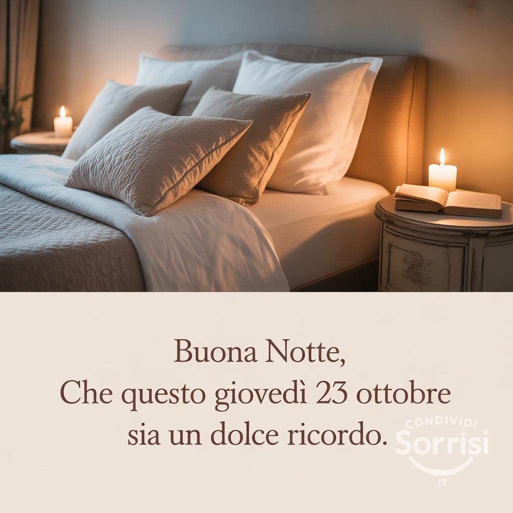 Buona notte, che questo giovedì 23 ottobre  sia un dolce ricordo.