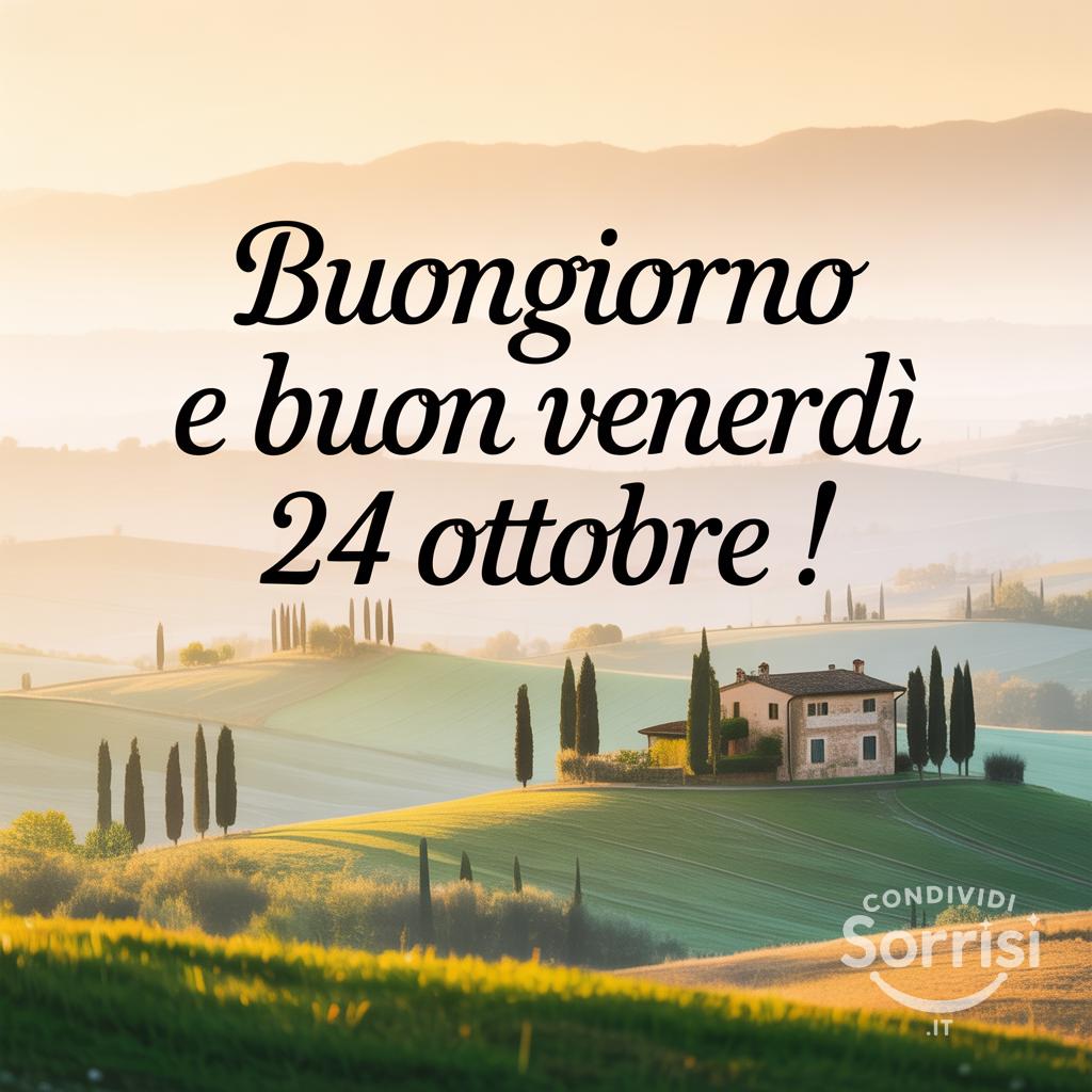 Buongiorno e buon venerdì 24 ottobre !