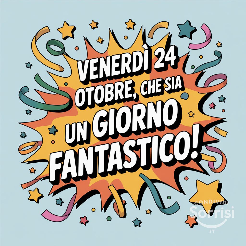 Venerdì 24 ottobre , che sia un giorno fantastico!