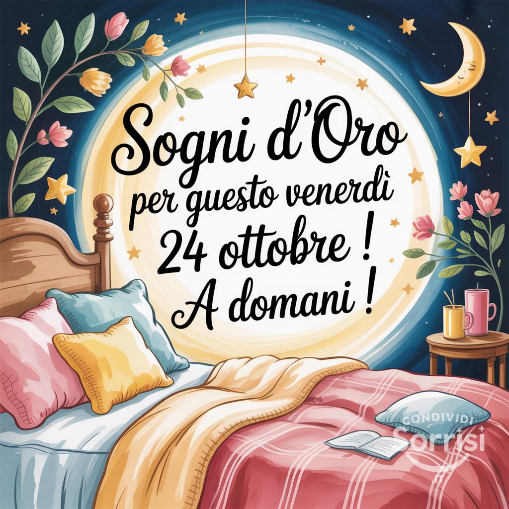 Sogni d'oro per questo venerdì 24 ottobre ! A domani!