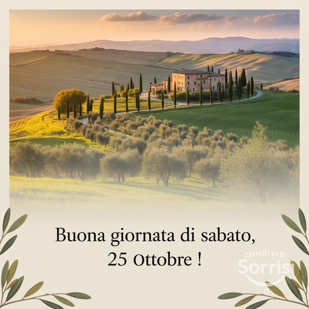 Buona giornata di sabato, 25 ottobre !