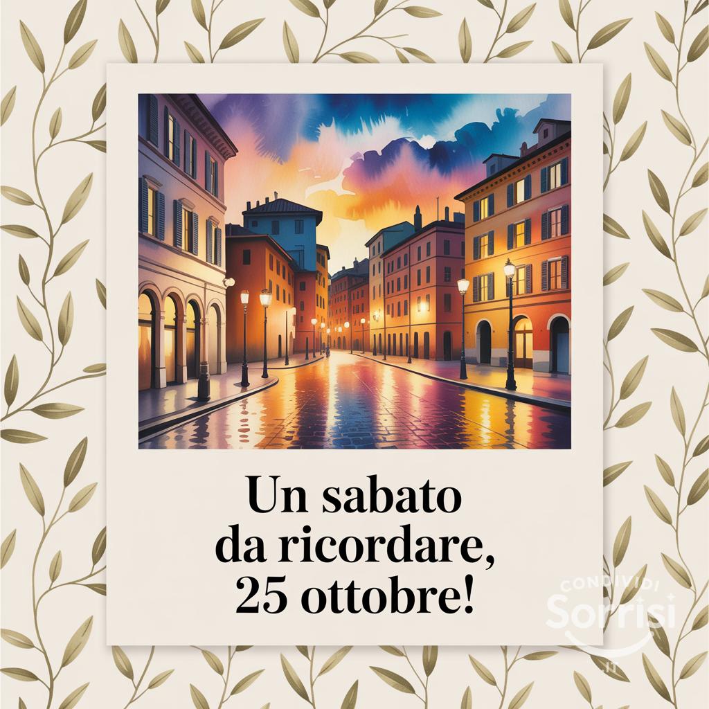 Un sabato da ricordare, 25 ottobre !